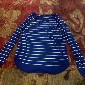 Navy Blue Striped Sweater